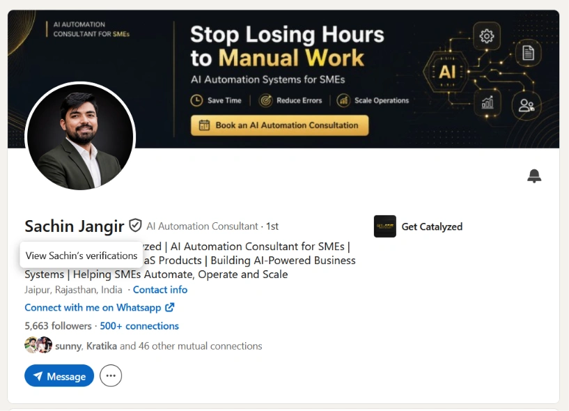 Sachin Jangir LinkedIn