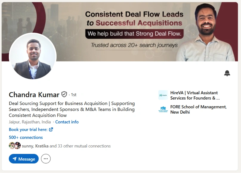 Chandra Kumar LinkedIn