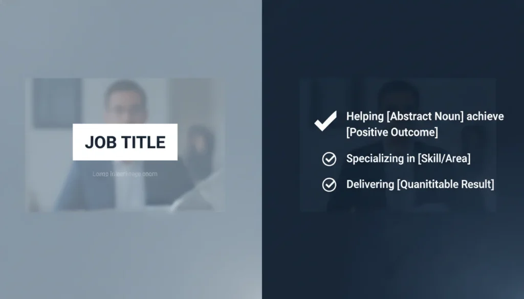 LinkedIn headline versus an optimized SEO-friendly headline