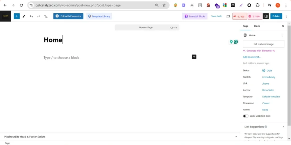 Create Pages and Content