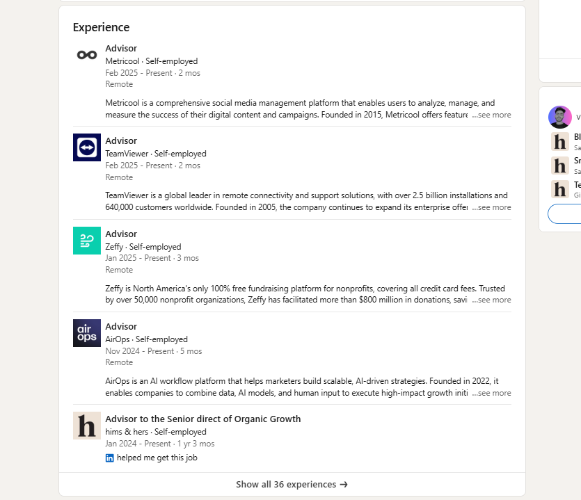 Experience Section - Show Your Achievements