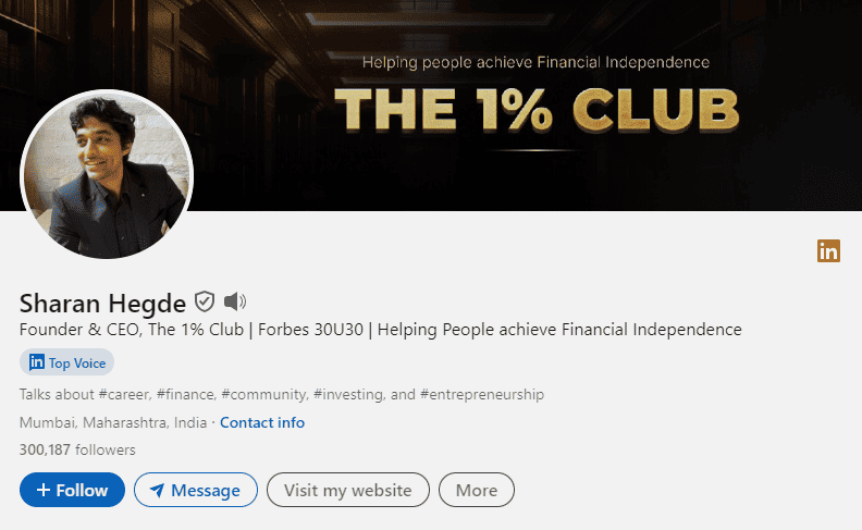 Sharan Hegde LinkedIn